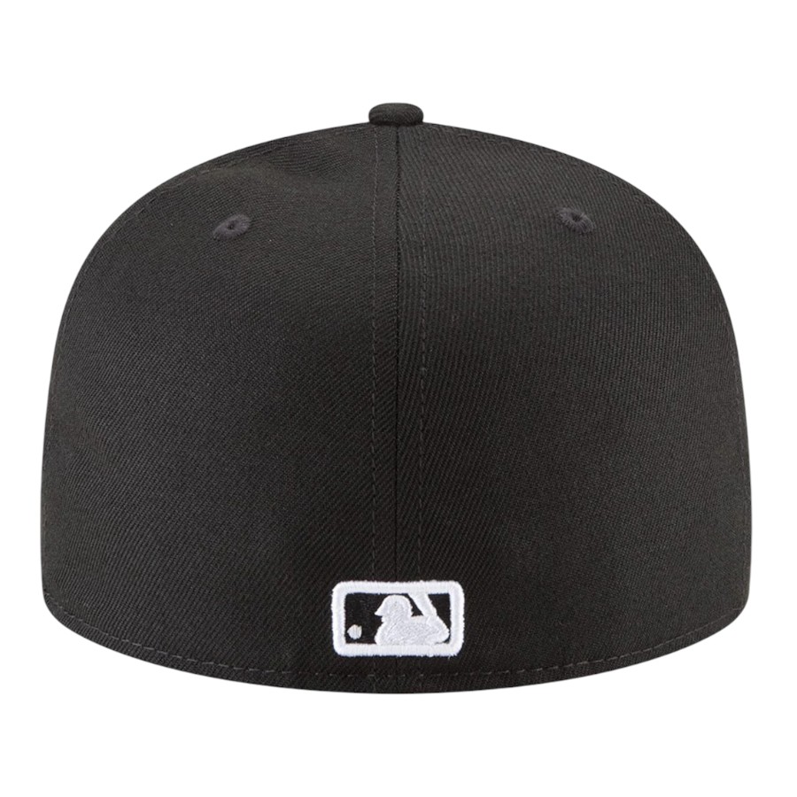 Los Angeles Dodgers Black and White 2025 World Series Patch Grey UV New Era 59FIFTY Fitted Hat