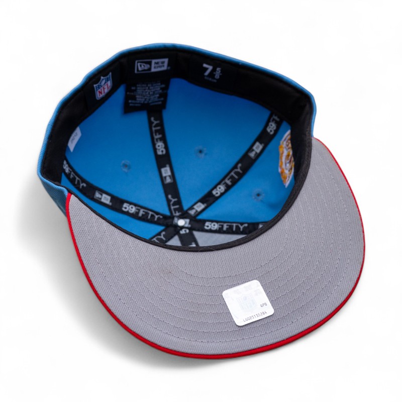 Tennessee Titans Radiant Blue Leon the Lab 1996 Pro Bowl Grey UV New Era 59FIFTY Fitted Hat