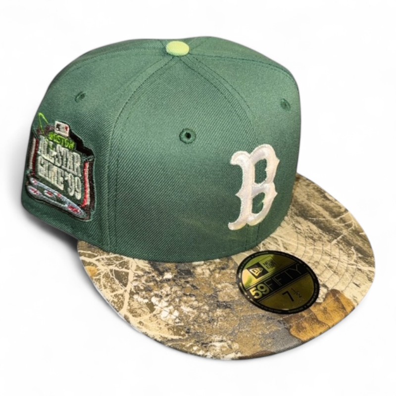 Boston Red Sox Dark Green and Realtree 1999 ASG Patch Kelly UV New Era 59FIFTY Fitted Hat