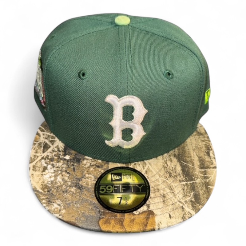 Boston Red Sox Dark Green and Realtree 1999 ASG Patch Kelly UV New Era 59FIFTY Fitted Hat