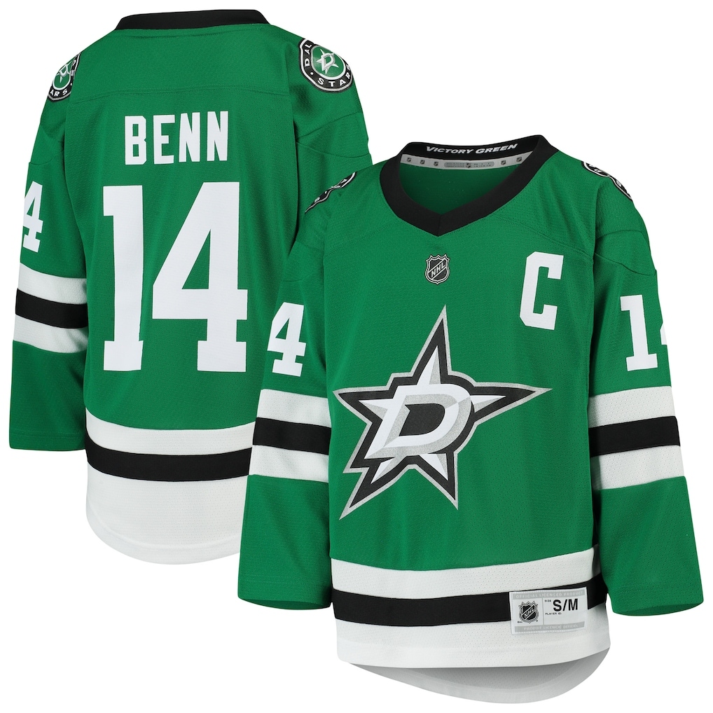 Youth Dallas Stars Jamie Benn Kelly Green Fanatics Home Replica Player NHL Jersey