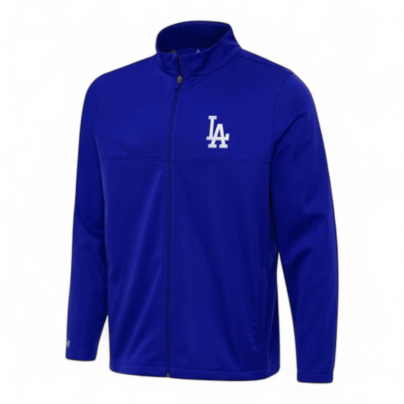 Los Angeles Dodgers Royal Blue Links 2 Antigua Mens Full Zip Golf