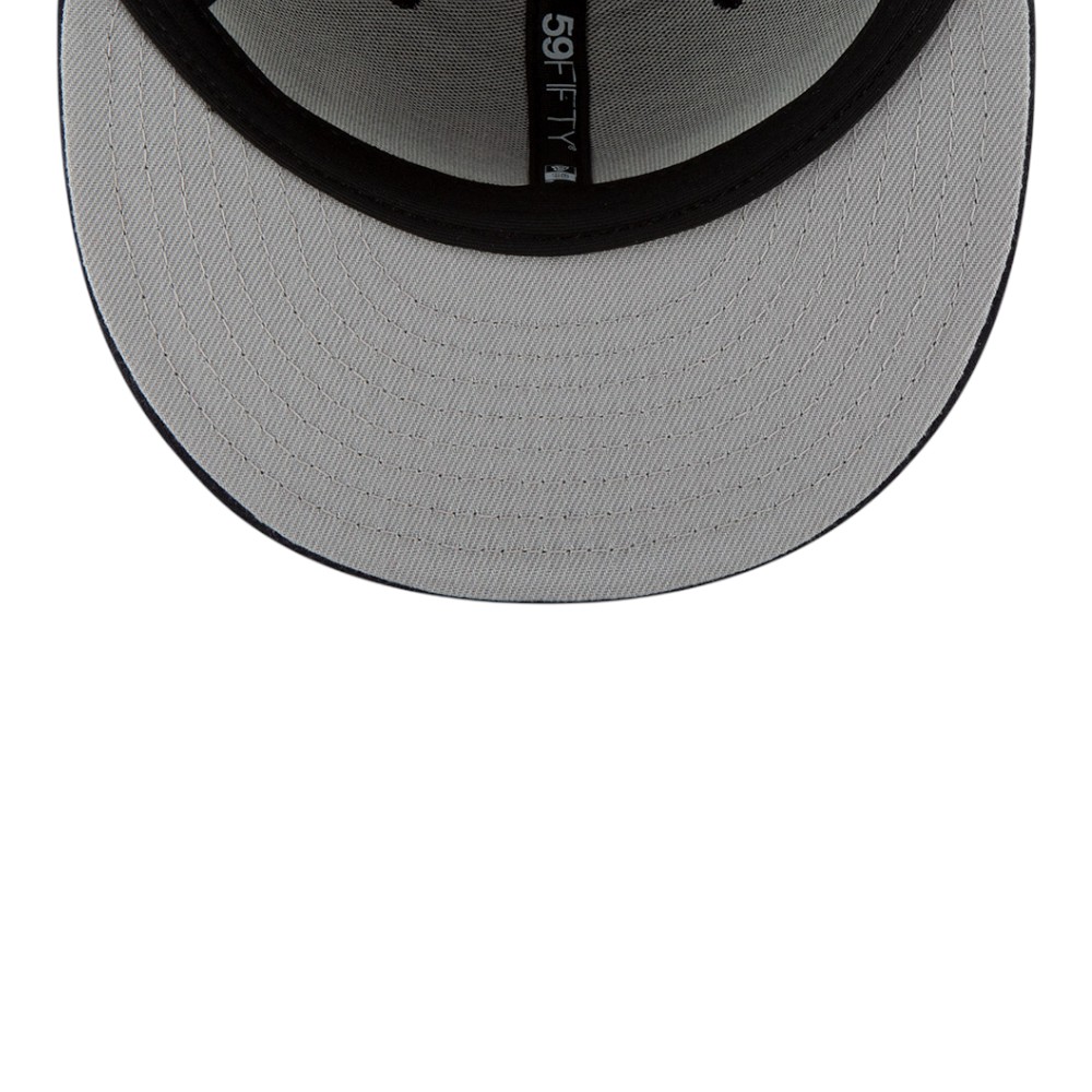 Los Angeles Dodgers Navy 2025 World Series Champions Patch Grey UV New Era 59FIFTY Fitted Hat