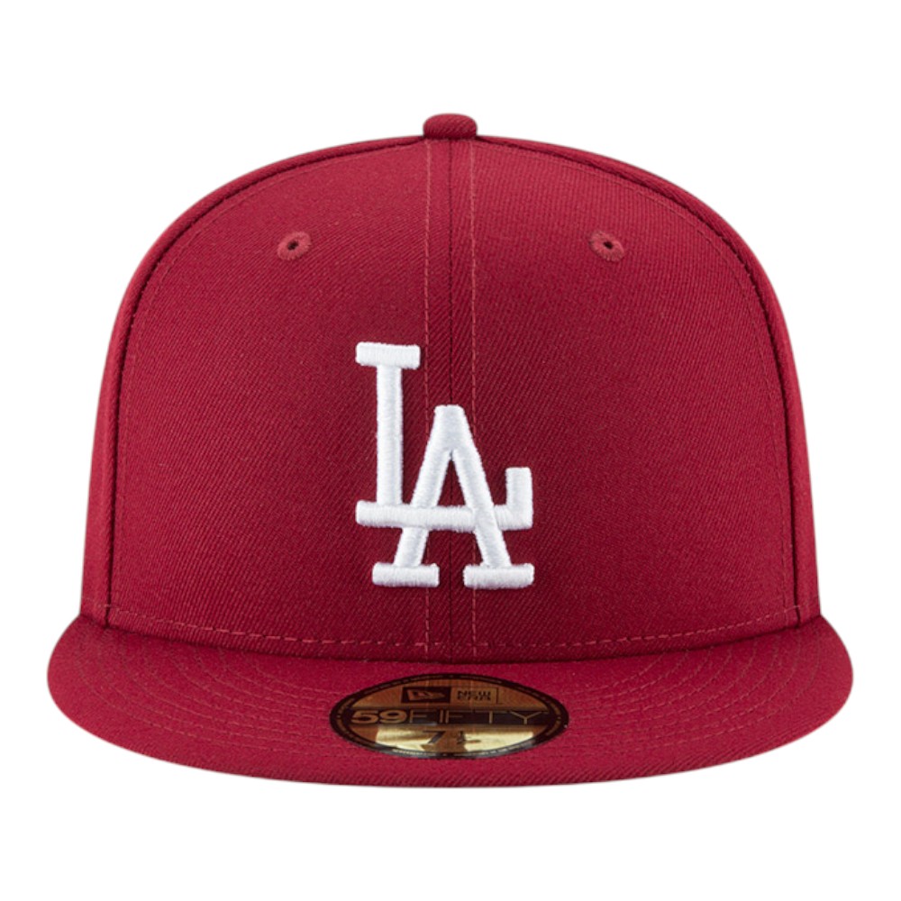 Los Angeles Dodgers Cardinal Red 2025 World Series Champions Patch Grey UV New Era 59FIFTY Fitted Hat