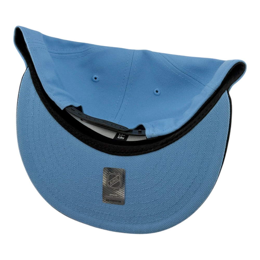 Utah Mammoth Mountain Blue and Black Primary Logo New Era 9FIFTY Snapback Hat