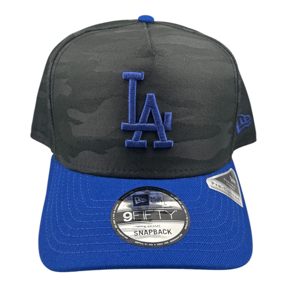 Los Angeles Dodgers Black Camo and Royal Blue Grey UV New Era 9FIFTY A-Frame Snapback Hat