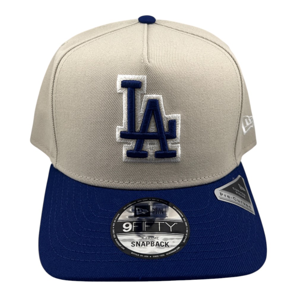 Los Angeles Dodgers Stone and Royal Blue Green UV New Era 9FIFTY A-Frame Snapback Hat