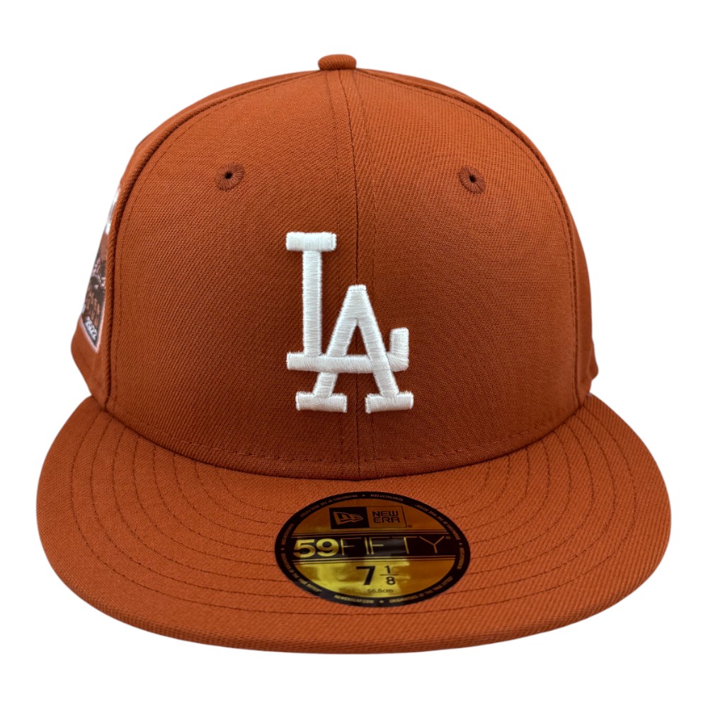 Los Angeles Dodgers Orange "Thanksgiving 2025" 60th Anniversary Patch Grey UV New Era 59FIFTY Fitted Hat