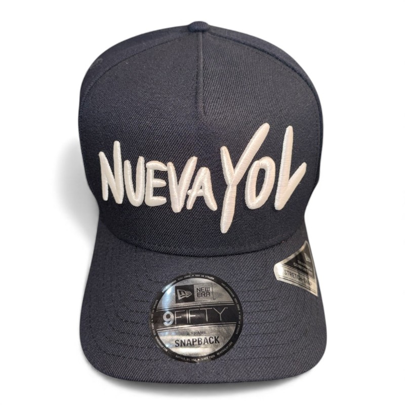 NuevaYol Navy Dominican Republic DR Flag Patch Kelly Green UV New Era A-Frame Snapback Hat