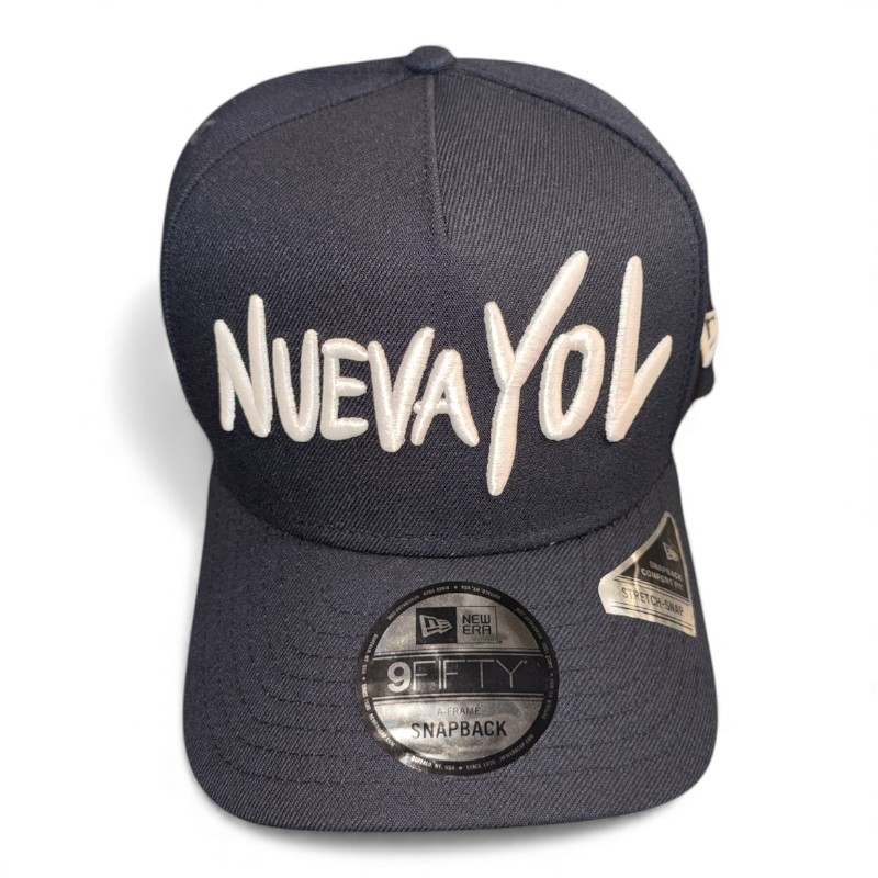 NuevaYol Navy Puerto Rico PR Flag Patch Kelly Green UV New Era A-Frame Snapback Hat