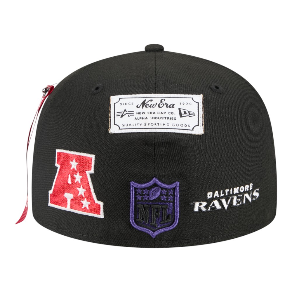 Baltimore Ravens Black New Era x Alpha Industries 59FIFTY Fitted Hat