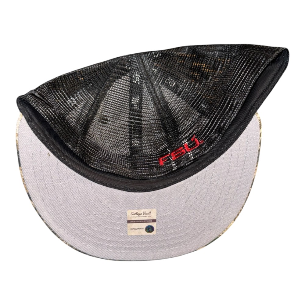 Florida State Seminoles Realtree and Black Mesh Trucker 2013 Championship Patch Grey UV NCAA New Era 59FIFTY Fitted Hat