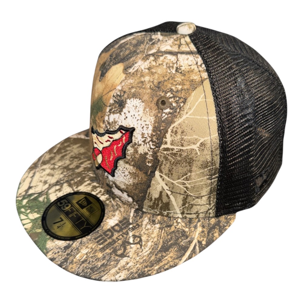 Florida State Seminoles Realtree and Black Mesh Trucker 2013 Championship Patch Grey UV NCAA New Era 59FIFTY Fitted Hat