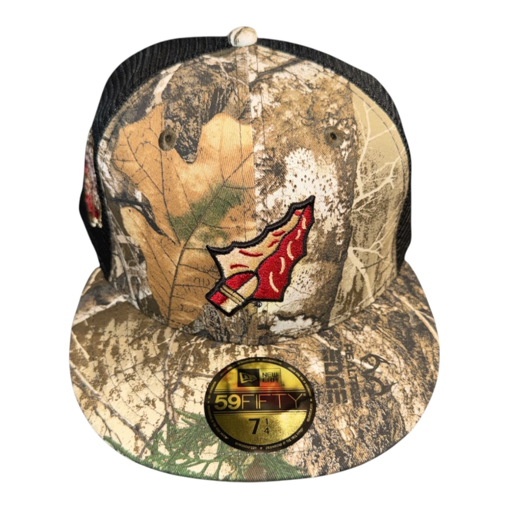 Florida State Seminoles Realtree and Black Mesh Trucker 2013 Championship Patch Grey UV NCAA New Era 59FIFTY Fitted Hat