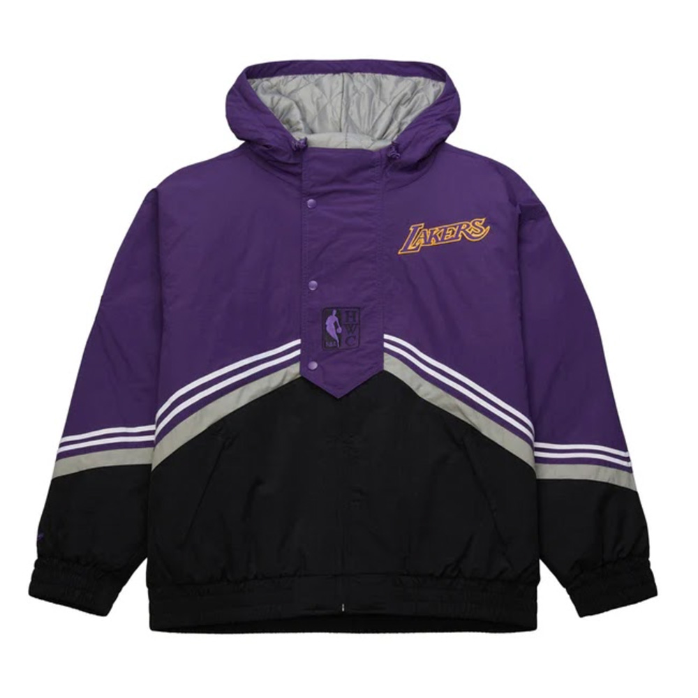 Los Angeles Lakers Black Throw It Back Full-Zip Vintage Logo