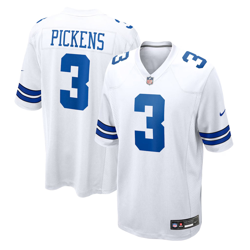 Dallas Cowboys George Pickens White and Royal Nike Game Jersey