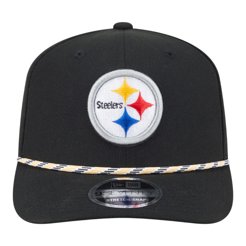 Pittsburgh Steelers Black Multi Rope New Era 9SEVENTY Stretch Snapback Hat