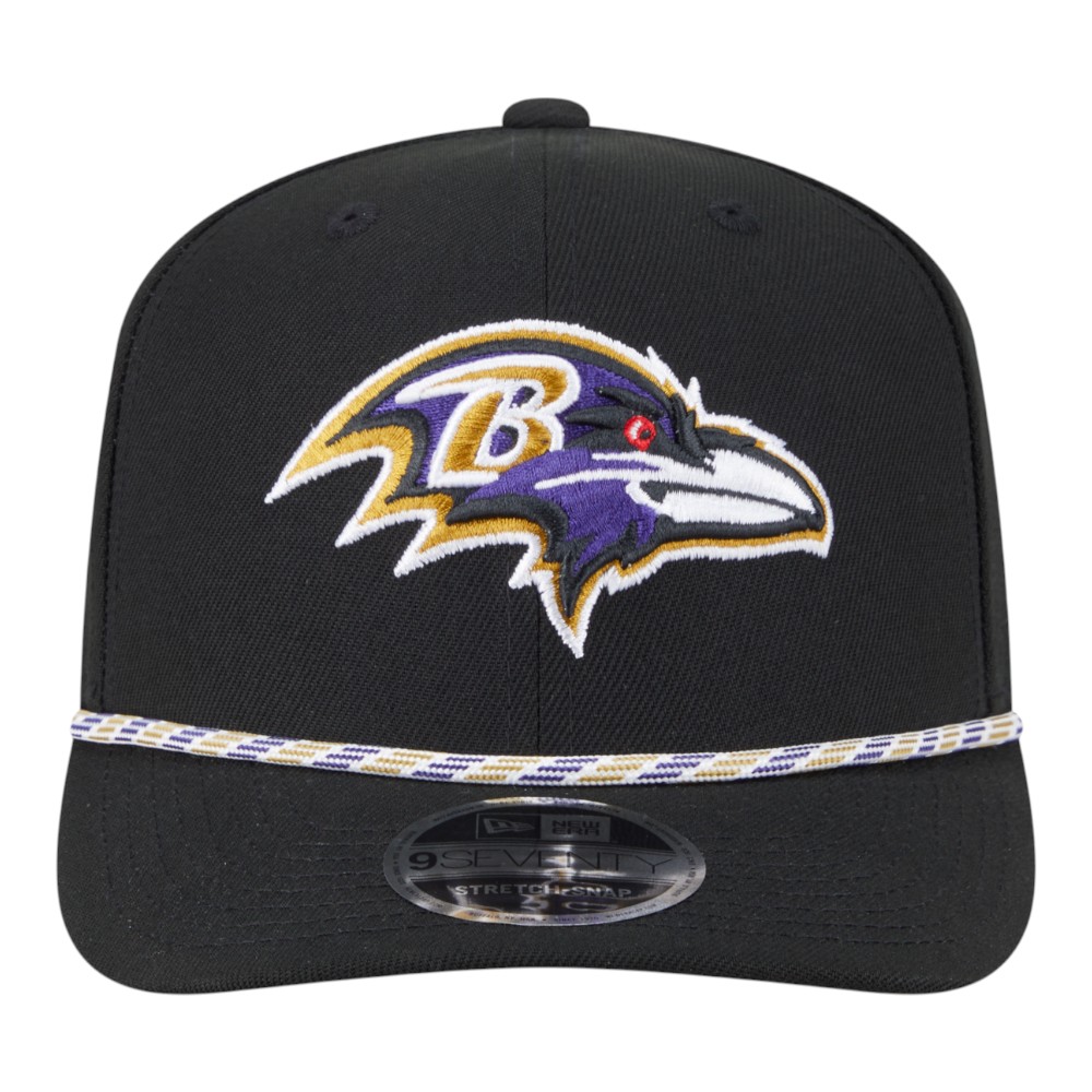 Baltimore Ravens Black Multi Rope New Era 9SEVENTY Stretch Snapback Hat