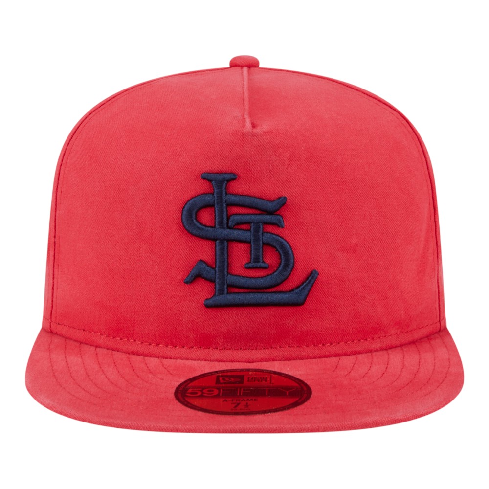 St. Louis Cardinals Red Championship Side Flag New Era 59FIFTY A-Frame Fitted Hat