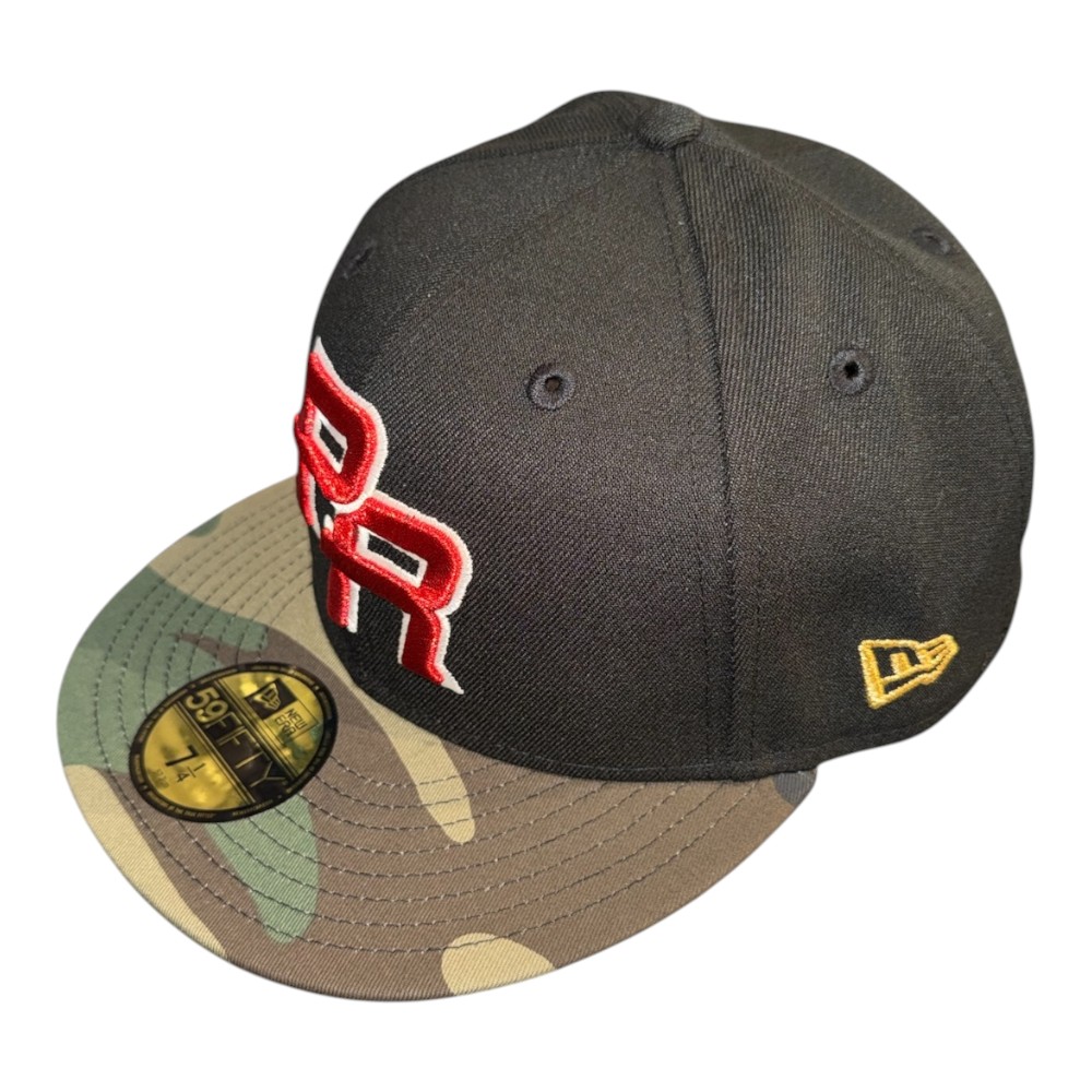 Puerto Rico Black and Camo Flag Patch Gray UV New Era 59FIFTY Fitted Hat
