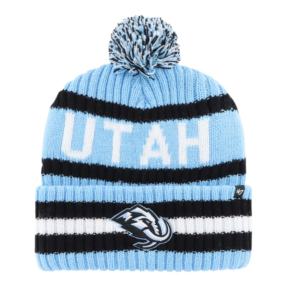 Utah Mammoth Striped Bering '47 Toque Pom Beanie Knit