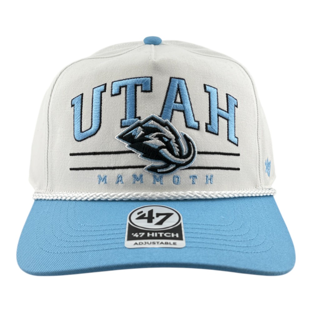 Utah Mammoth White and Blue '47 Adjustable Hitch Hat