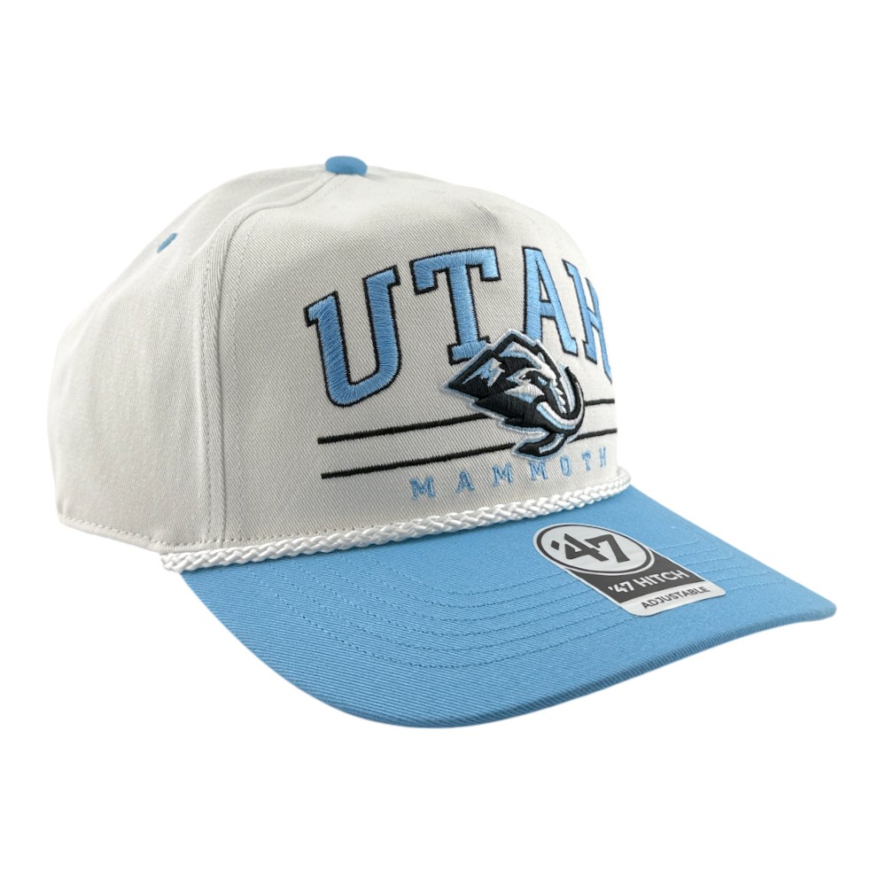 Utah Mammoth White and Blue '47 Adjustable Hitch Hat
