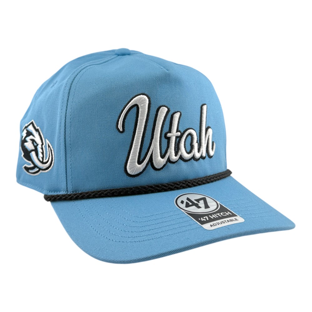 Utah Mammoth Blue "Utah" Script with Mammoth Patch Rope '47 Hitch Hat