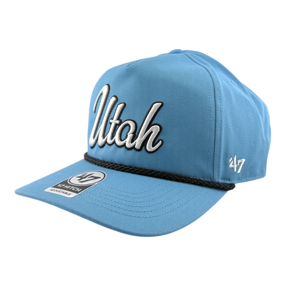 Utah Mammoth Blue "Utah" Script with Mammoth Patch Rope '47 Hitch Hat