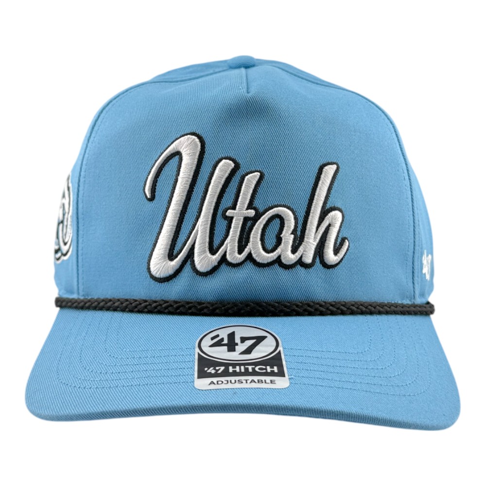 Utah Mammoth Blue "Utah" Script with Mammoth Patch Rope '47 Hitch Hat