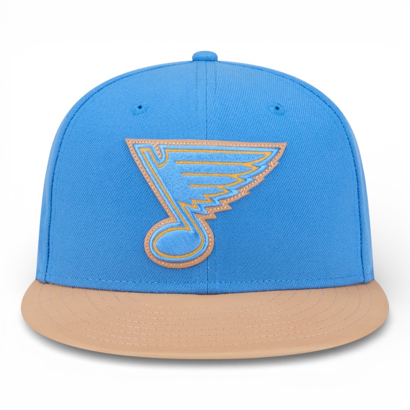 St. Louis Blues Blue and Leather Visor NHL New Era 59FIFTY Fitted Hat