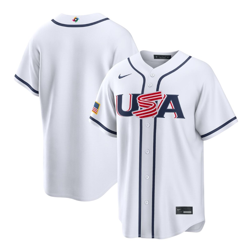 Team USA White 2026 World Baseball Classic WBC Replica Nike Jersey