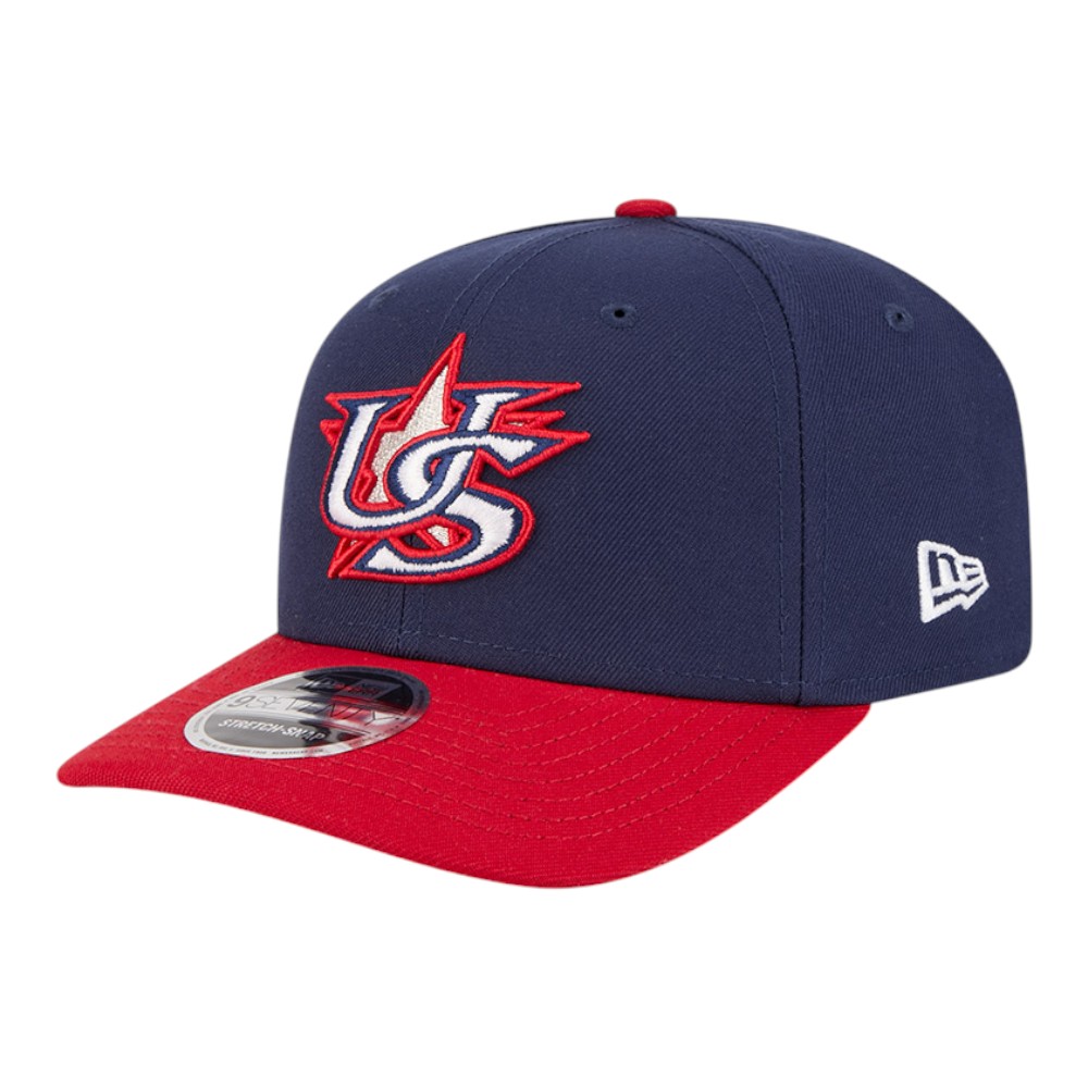 USA Navy and Red 2026 World Baseball Classic WBC New Era 9SEVENTY Stretch Snapback Hat