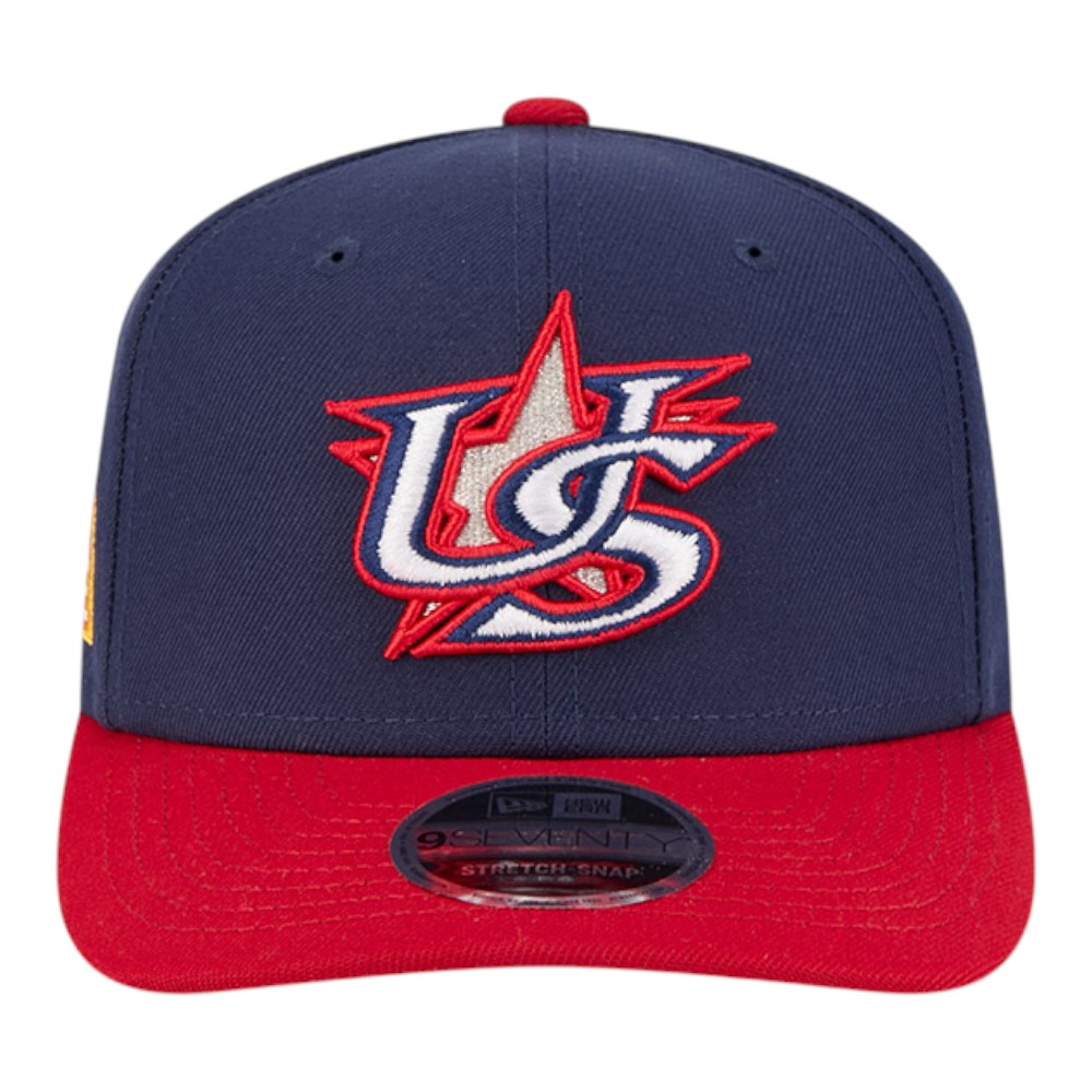 USA Navy and Red 2026 World Baseball Classic WBC New Era 9SEVENTY Stretch Snapback Hat