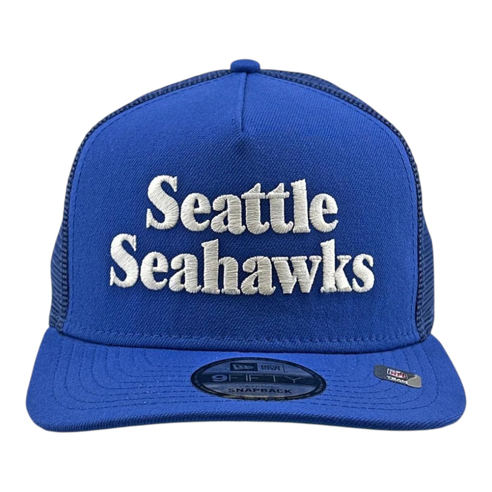 Seattle Seahawks Royal Blue Retro Trucker New Era 9FIFTY A-Frame Snapback Hat