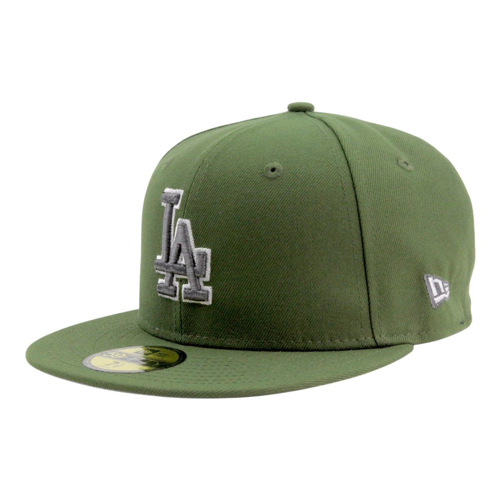 Los Angeles Dodgers Green 2024 WS Champions Patch Grey UV New Era 59FIFTY Fitted Hat