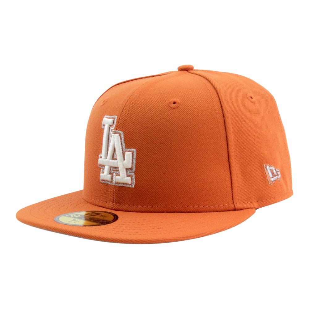 Los Angeles Dodgers Orange 2024 WS Participant Patch Grey UV New Era 59FIFTY Fitted Hat