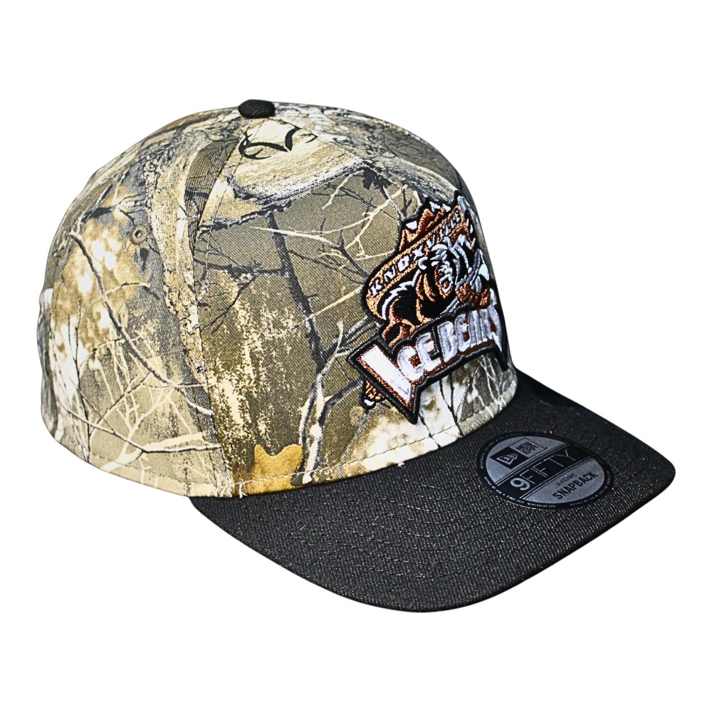 Knoxville Ice Bears Realtree and Black Grey UV New Era 9FIFTY A-Frame Snapback Hat