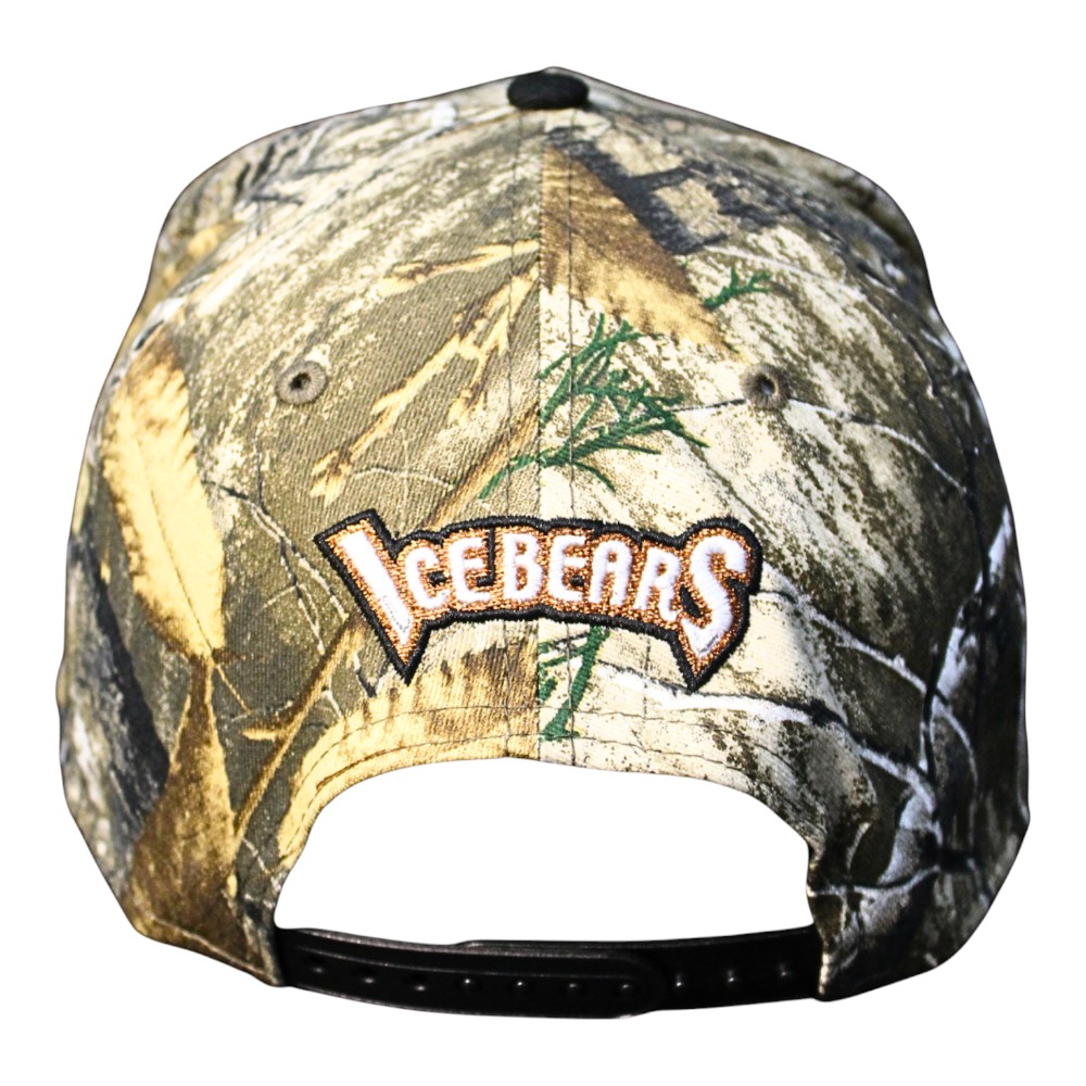 Knoxville Ice Bears Realtree and Black Grey UV New Era 9FIFTY A-Frame Snapback Hat