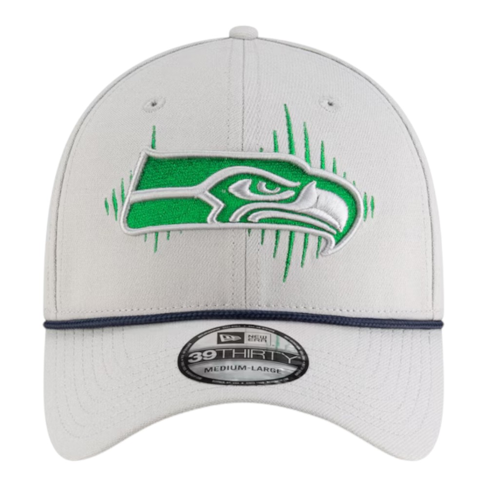 Seattle Seahawks Wolf Gray Rivalries Collection Sideline New Era 39THIRTY Flex Fit Hat