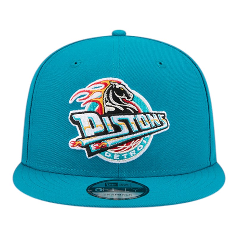 Detroit Pistons Teal Hardwood Classic New Era 9FIFTY Snapback Hat