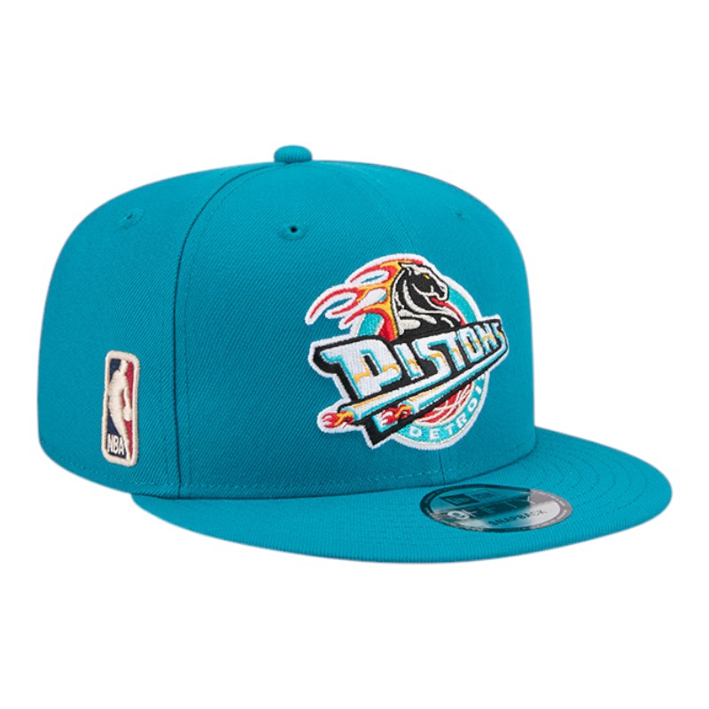 Detroit Pistons Teal Hardwood Classic New Era 9FIFTY Snapback Hat