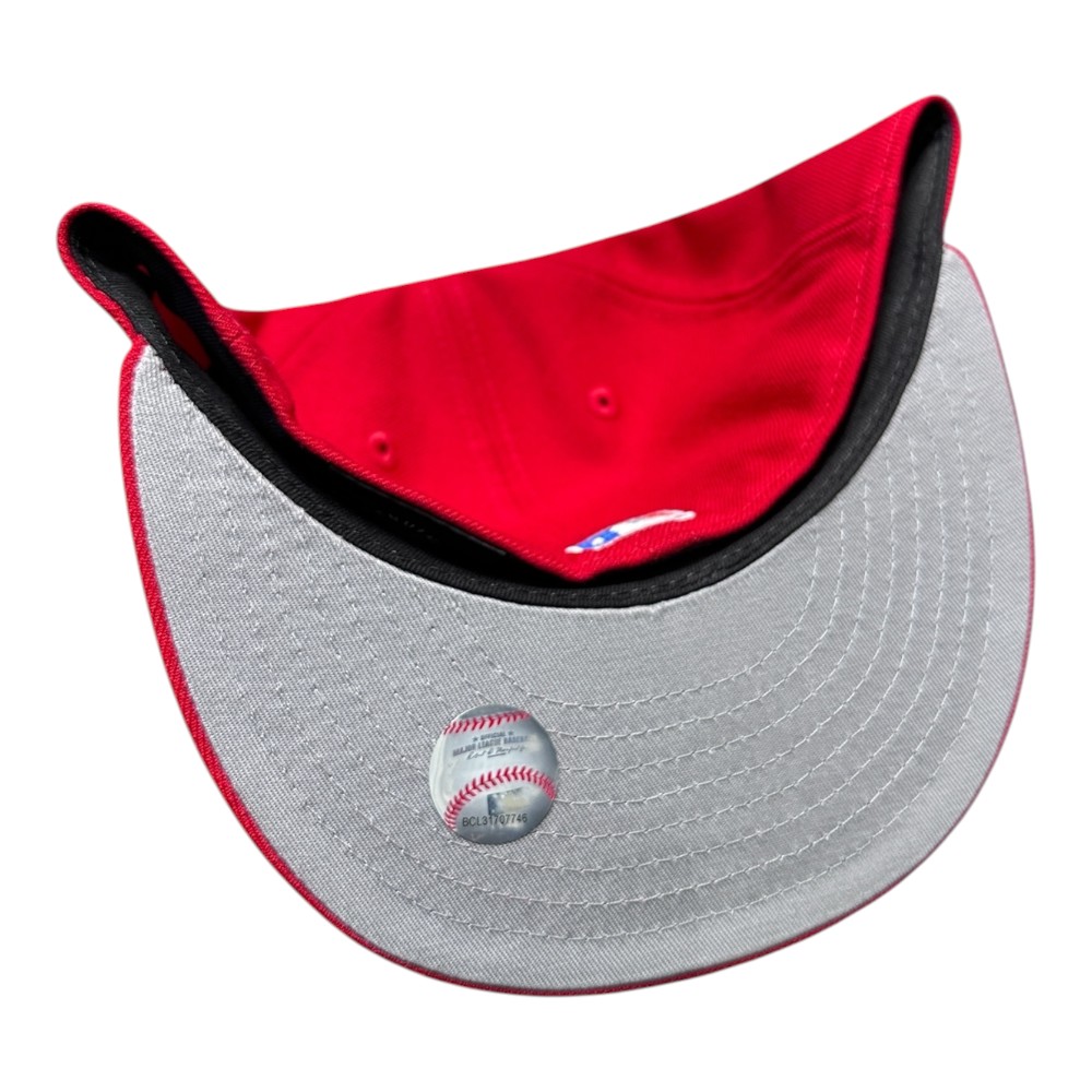 San Francisco Giants White on Red Upside Down Gray UV New Era 59FIFTY Fitted Hat