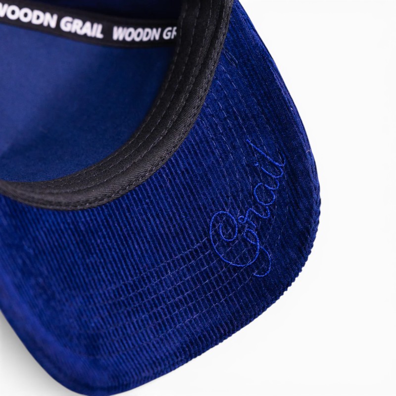 BYU Cougars Navy Beatdigger Corduroy Woodn Grail A-Frame Snapback Hat