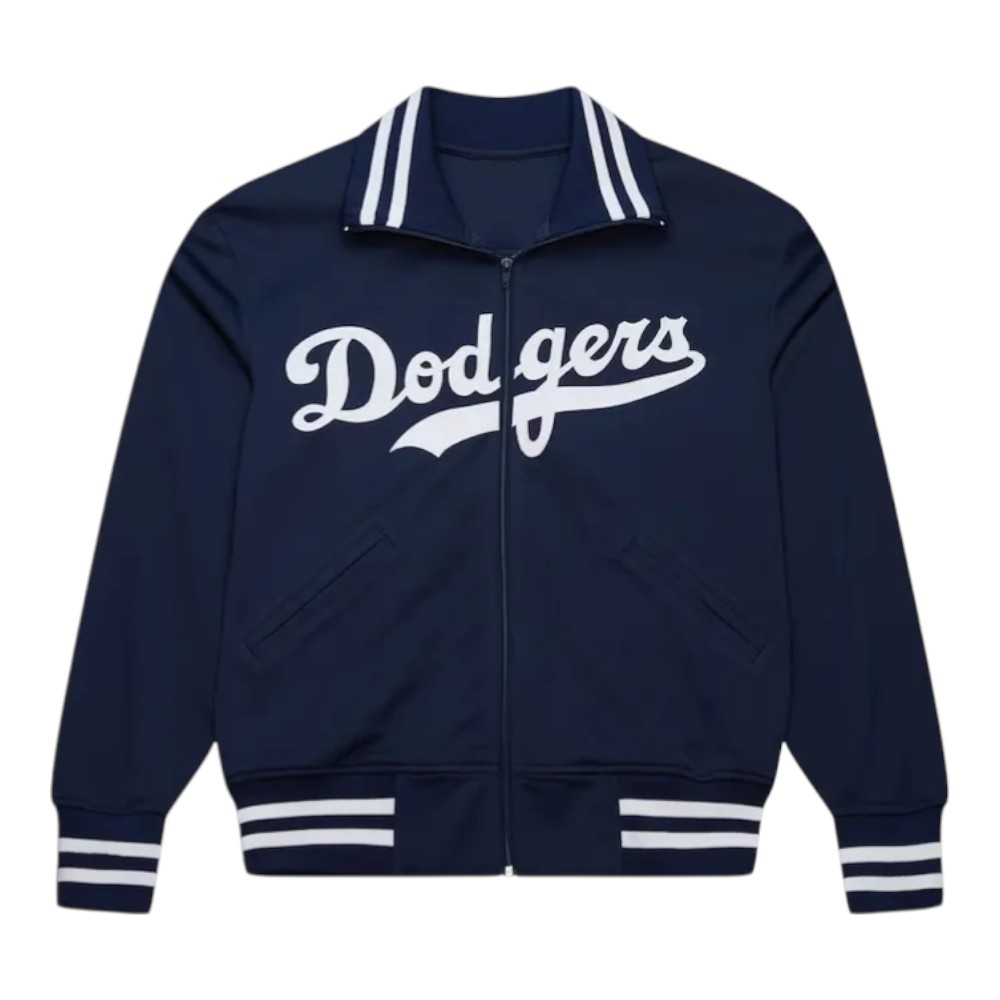 Los Angeles Dodgers Navy Batting Practice Full-Zip Mitchell & Ness