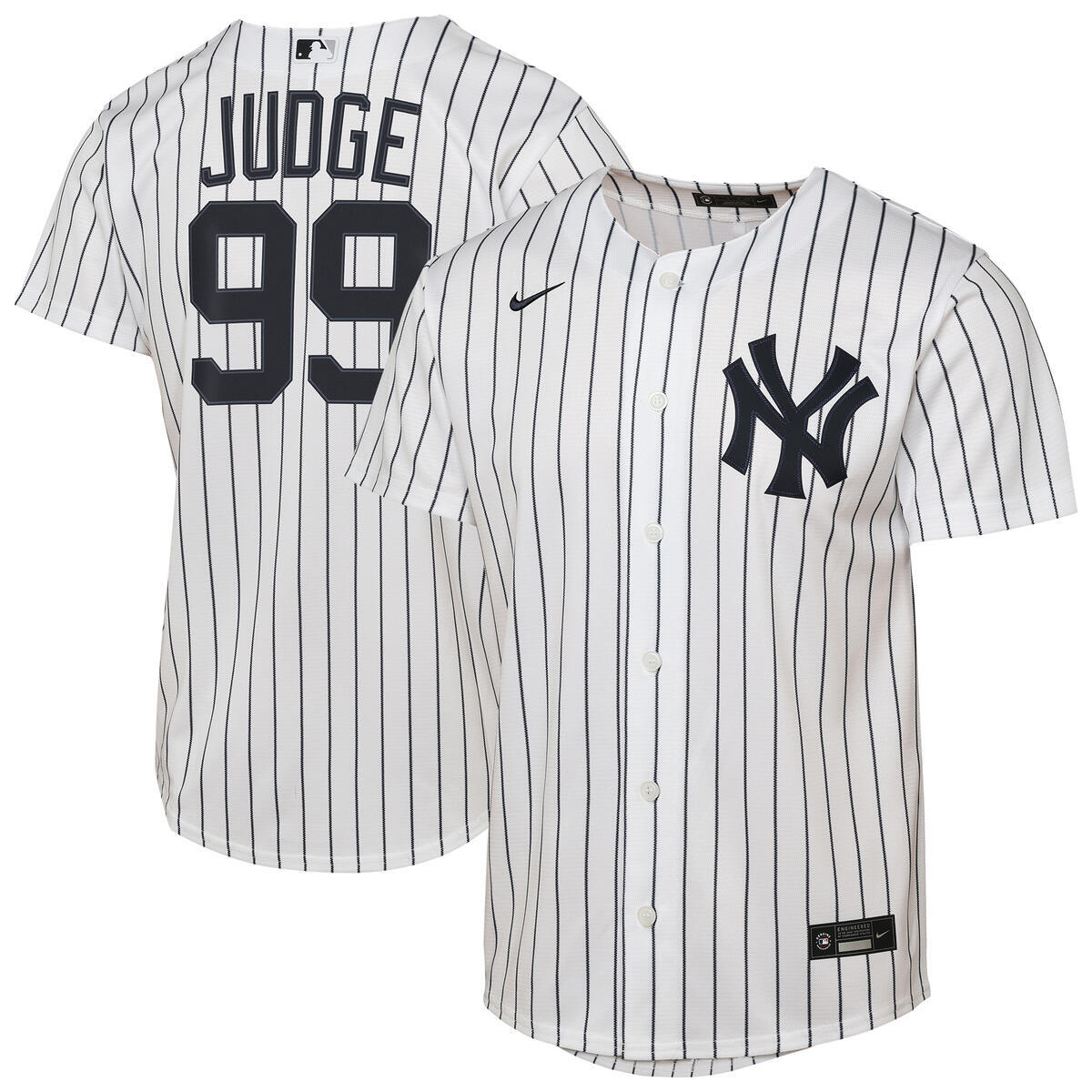 Youth New York Yankees Aaron Judge White Home Baseline Nike Jersey