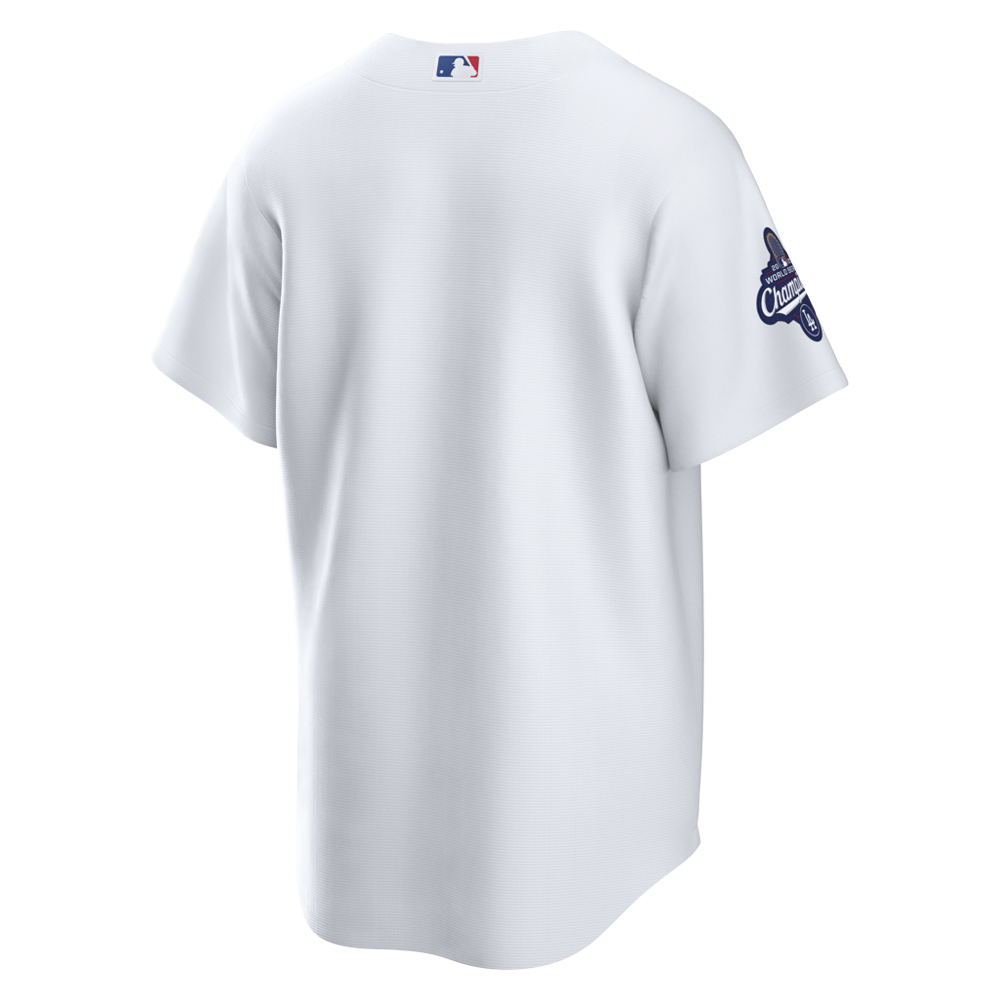 Los Angeles Dodgers White Blank 2025 World Series Champions Patch Nike Home Replica Jersey