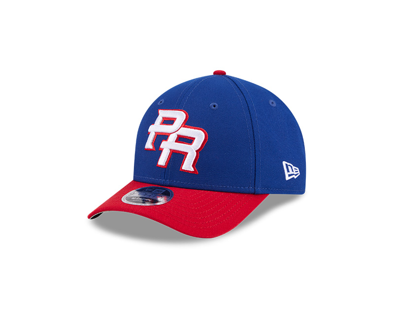 Child Puerto Rico Royal and Red WBC Flag Patch New Era 9FORTY M-Crown Adjustable Hat