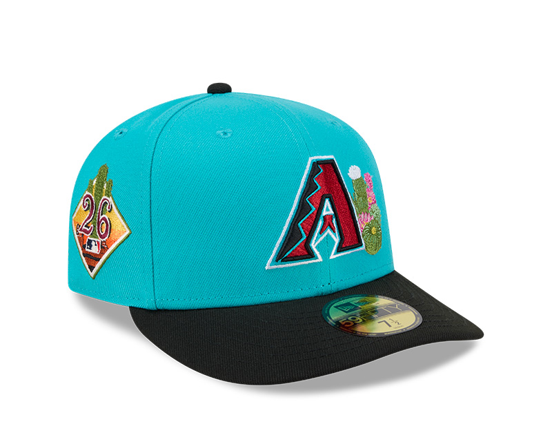 Arizona Diamondbacks Aqua and Black 2026 Spring Training Patch New Era 59FIFTY Fitted Hat
