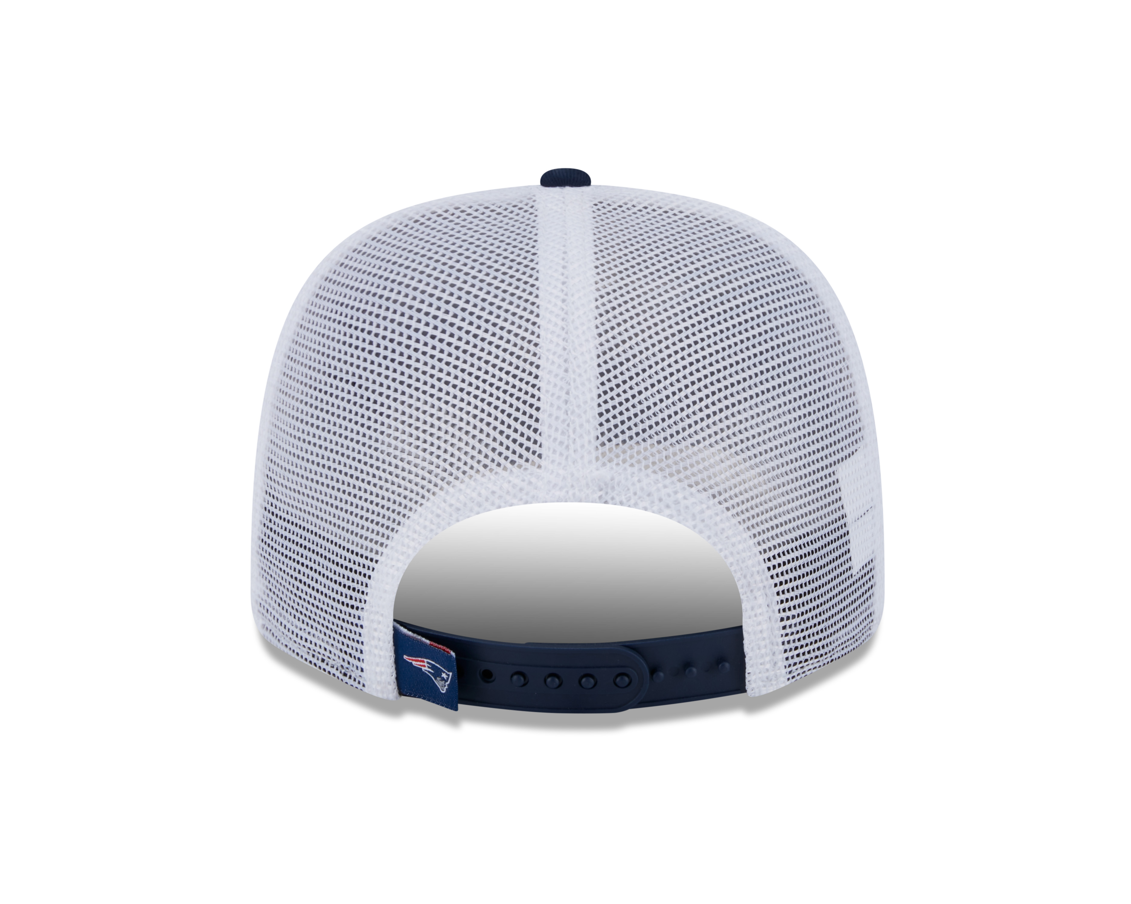 New England Patriots Navy and White Trucker New Era 9SEVENTY Stretch Snapback Hat